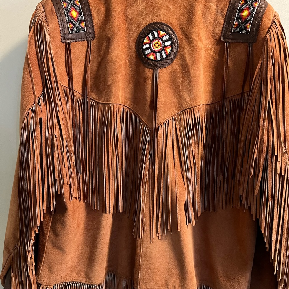 Lariat Brown Jacket pretty much brand new!Worn couple times. In closet covered - Picture 2 of 2